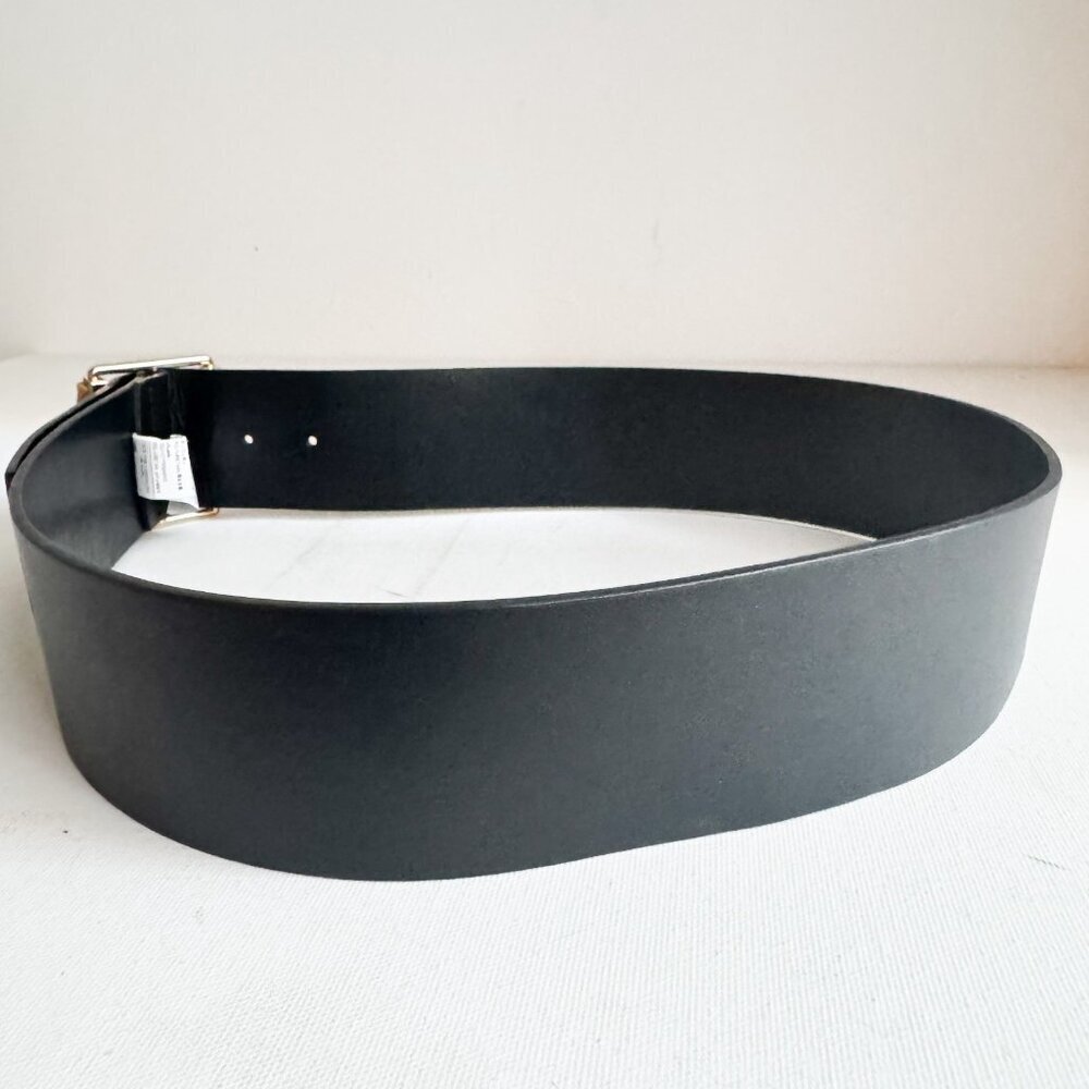 Sisley Bamboo Buckle Black Wide Belt 30-34" - Picture 3 of 6